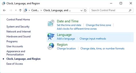 Configuring Language and Region