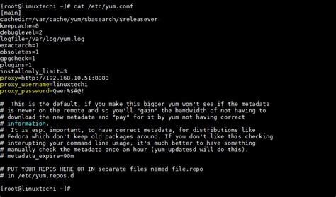 Configuring Linux Yum for Proxy Servers