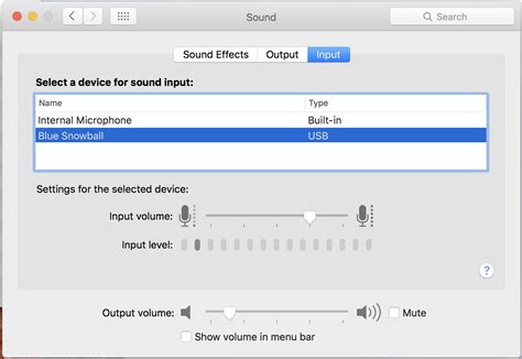 Configuring Microphone Settings on Mac