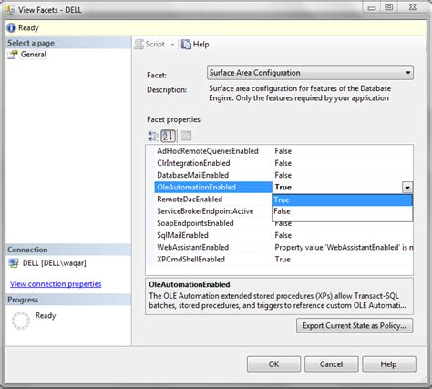 Configuring OLE Integration in SQL Server Container