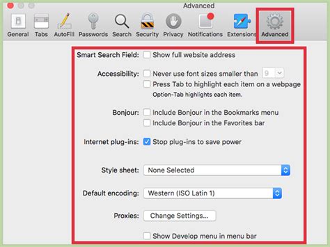 Configuring Safari Preferences