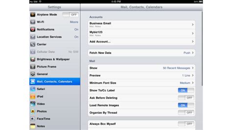 Configuring Settings on your iPad