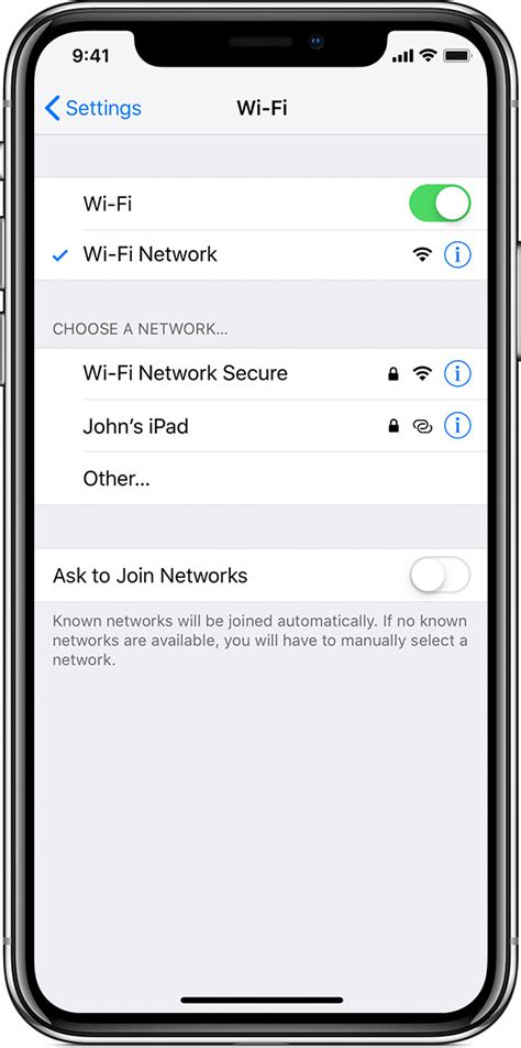 Configuring Wi-Fi Settings on Your Apple Device