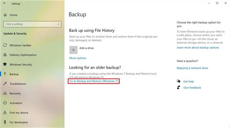 Configuring Windows Backup Settings