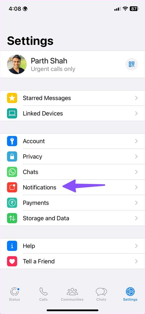 Configuring a Customized Sound for All Contacts in WhatsApp