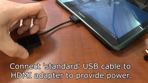 Connecting the HDMI Adapter to your Tablet Device