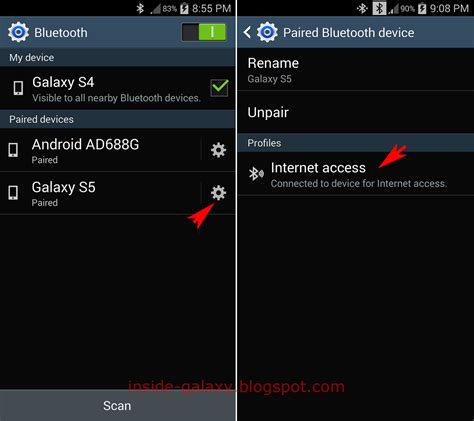 Connecting to the Android Hotspot Using Bluetooth