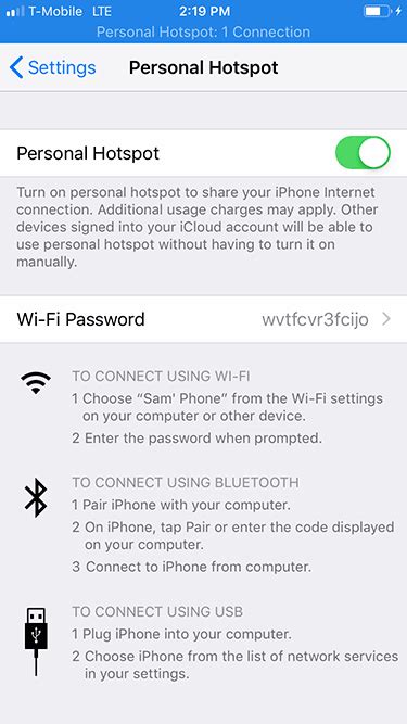 Connecting your iPhone to a computer as a tethering device