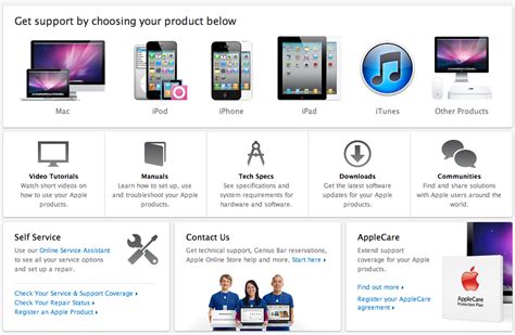 Consulting the Apple Support Website