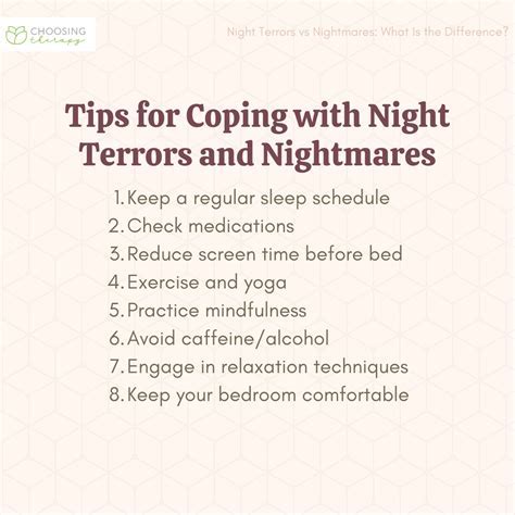 Coping Strategies for Addressing Disturbing Nightmare Experiences