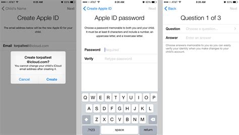 Creating a Child Apple ID