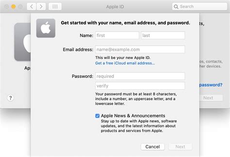 Creating an Apple Account