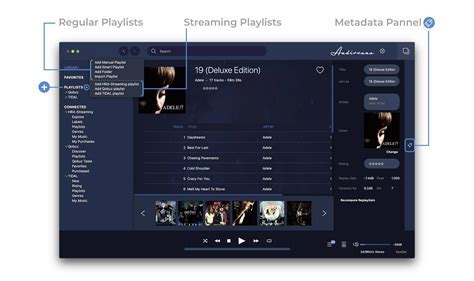 Creating and managing playlists in the digital music player