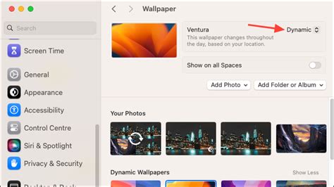 Customizing Dynamic Wallpaper Settings