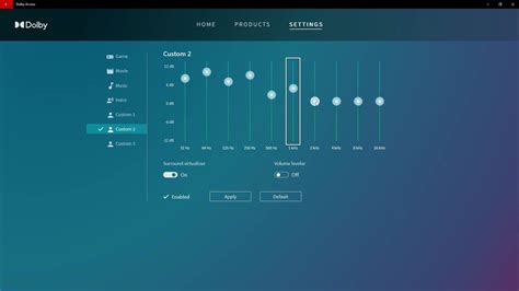 Customizing Sound Settings in Dolby Atmos Experience