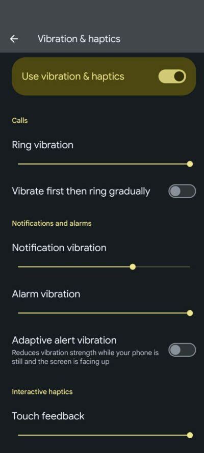 Customizing Vibration Settings for Different Apps