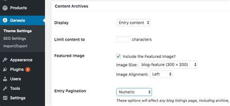 Customizing Your Archive Settings