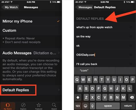 Customizing Your Reply Choices