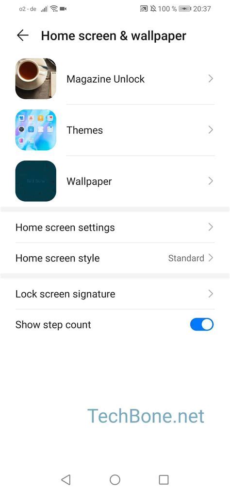 Customizing the Display of Steps on Your Device