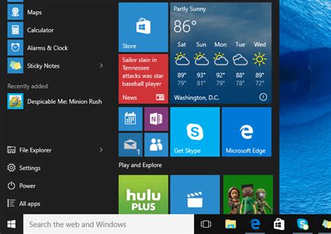 Customizing the Start Menu