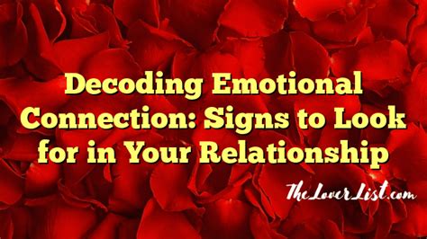 Decoding the Messages from Your Dreams about an Emotional Connection with a Beloved Man