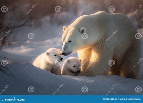 Decoding the Significance of a Snow-white Mama Bear Accompanied by Her Offspring