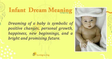 Decoding the Symbolic Significance of an Infant in a Lady's Dream