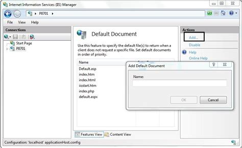 Defining the Default Document