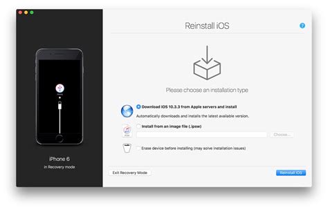 Detailed instructions for flashing the iOS firmware using a custom recovery