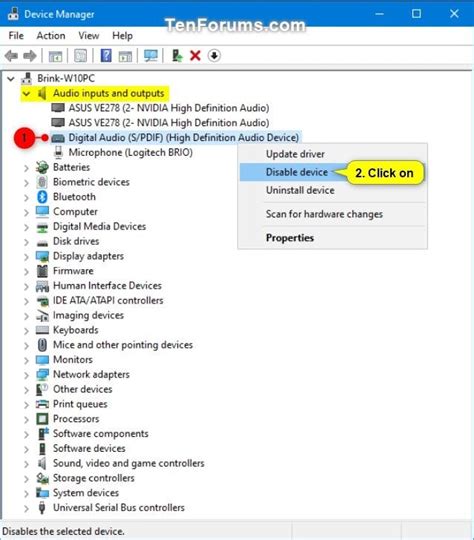 Disabling Audio Output on your Device Through Device Manager