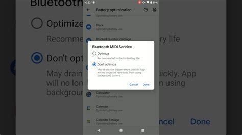 Disabling Battery Optimization for Bluetooth