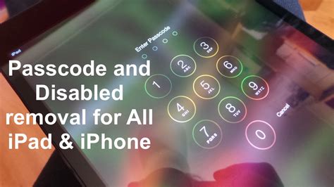 Disabling Find My iPad and Passcode Lock