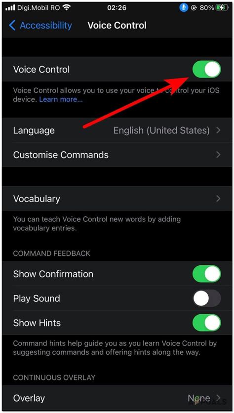 Disabling Voice Control