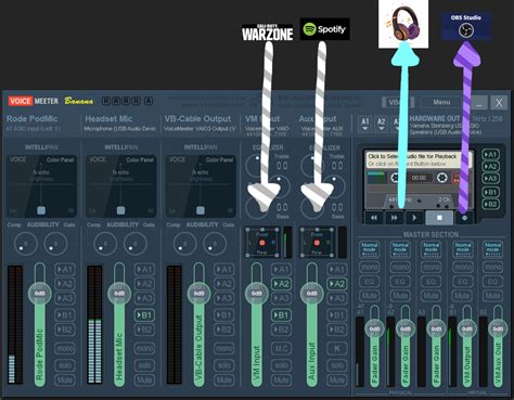 Disabling Voicemeeter's audio output for headphones