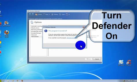Disabling Windows Defender in Windows 7