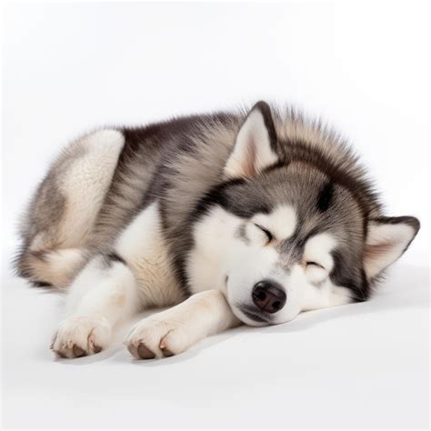 Discovering the Serenity of a Slumbering Siberian Canine