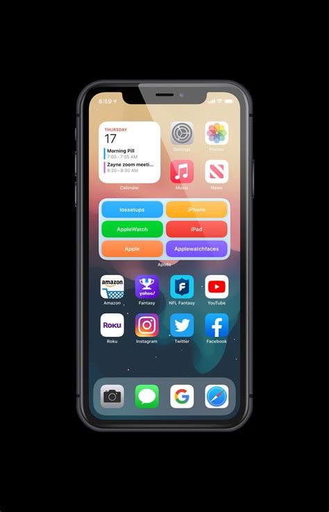 Emulating the iOS 14 Home Screen