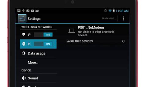 Enable Bluetooth on your Android device