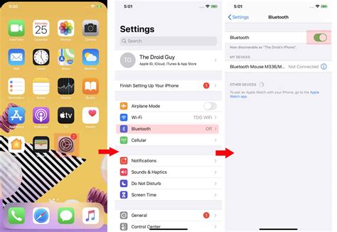 Enabling Bluetooth on your iPhone 14