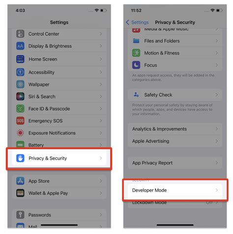 Enabling Developer Mode on Your iOS Device