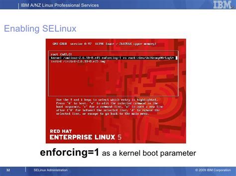 Enabling SELinux upon system startup