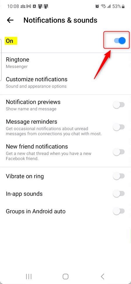 Enabling and Disabling Sound Notifications