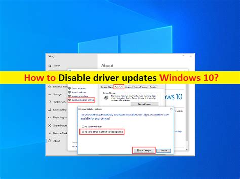 Enabling or Disabling Driver Updates