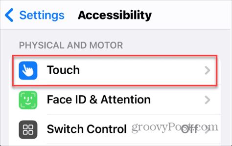 Enabling the AssistiveTouch Feature for Screen Rotation