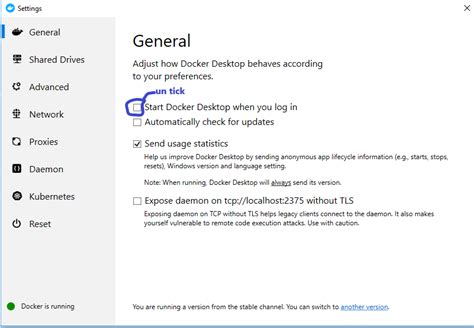 Ensuring Docker autostart by modifying Windows startup settings