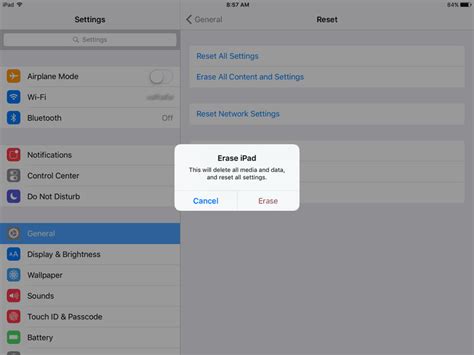 Erase iPad 2 Settings and Data