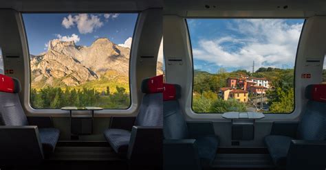 Experiencing the Captivating Transformation of Landscapes through a Train Window