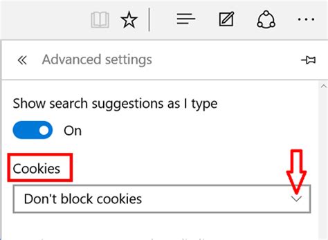 Exploring Advanced Cookie Settings options