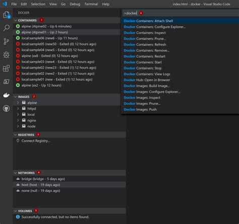 Exploring Contents of Docker Containers using Visual Studio Code