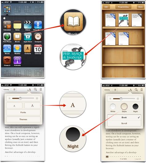 Exploring Different Reading Options on iBooks